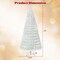 Pre-Lit White Artificial Christmas Tree with Iridescent Leaves-7 ft
